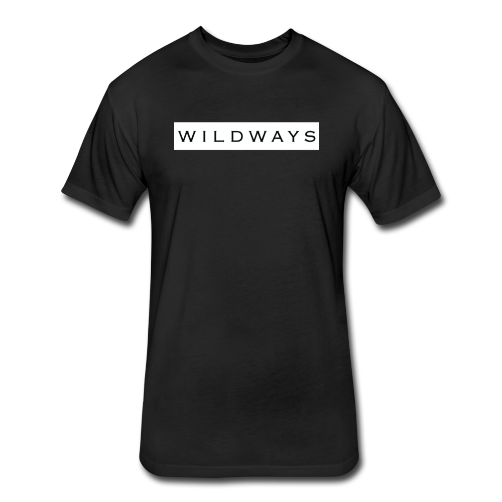 WILDWAYS Black/White Highlight Fitted Cotton/Poly T-Shirt by Next Level - black