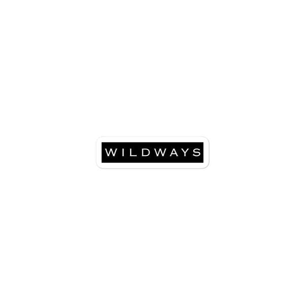 WILDWAYS Black Highlight Bubble-free stickers